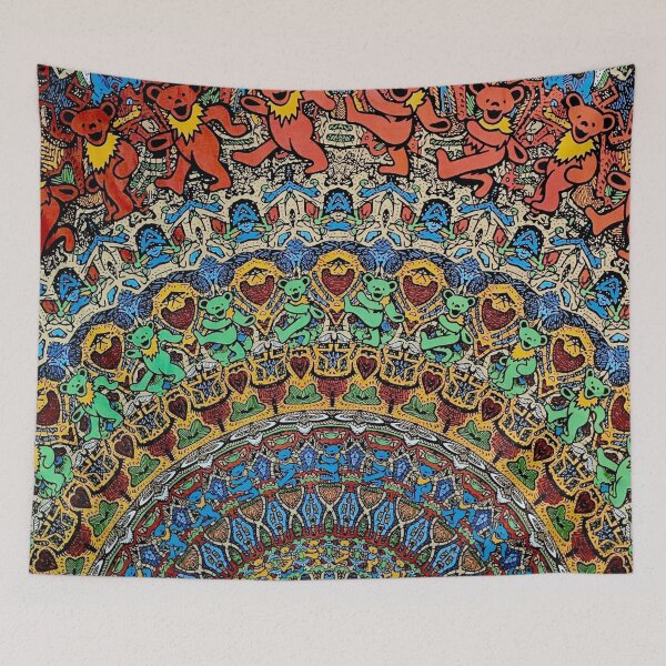 Item preview, Psychedelic Tapestry, Bear Mandala, Dancing Bears designed and sold by ColSmokie.