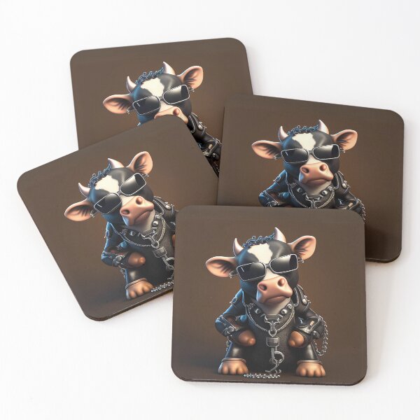 Item preview, Rockstar Cow in Leather designed and sold by Sillytoe.