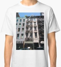 #Happiness #Building #Skyscraper #NewYork #Manhattan #Street #Pedestrians #Cars #Towers #morning #trees #subway #station #Spring #flowers #Brooklyn  Classic T-Shirt