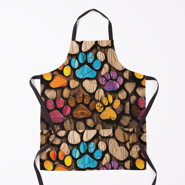 Item preview, Stained Glass Dog Paw Prints 3D - Graffiti Style Pyrography designed and sold by Monika Turemka.