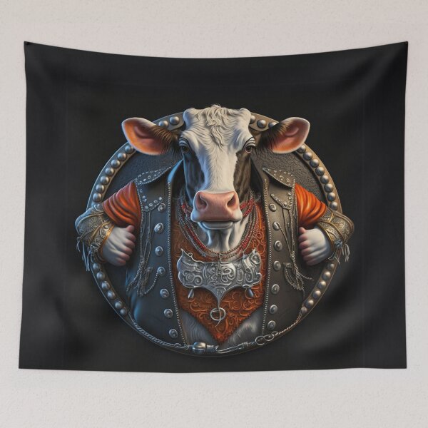 Item preview, Regal Rockstar Cow Emblem designed and sold by Sillytoe.