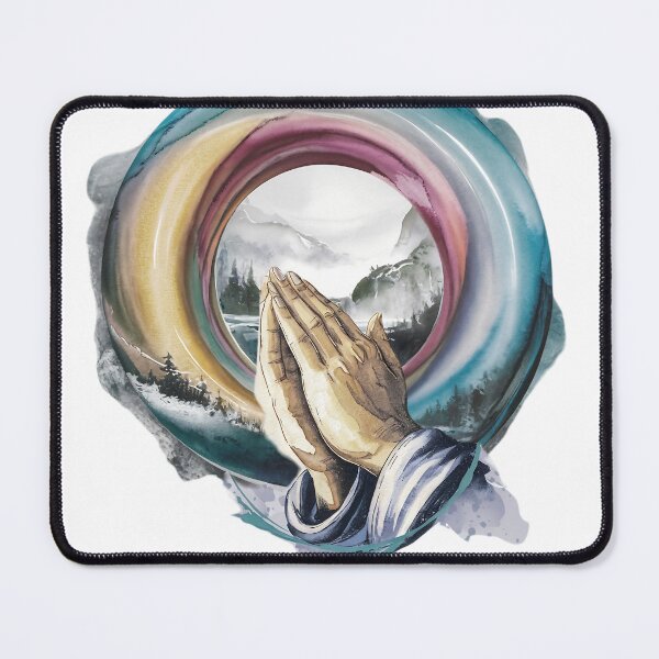 Item preview, Pray Worship - Hands in prayer - Beautiful Watercolor Christian T-shirt  designed and sold by Narrow-Path.