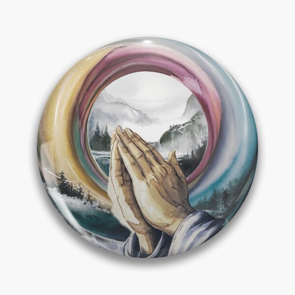 Item preview, Pray Worship - Hands in prayer - Beautiful Watercolor Christian T-shirt  designed and sold by Narrow-Path.