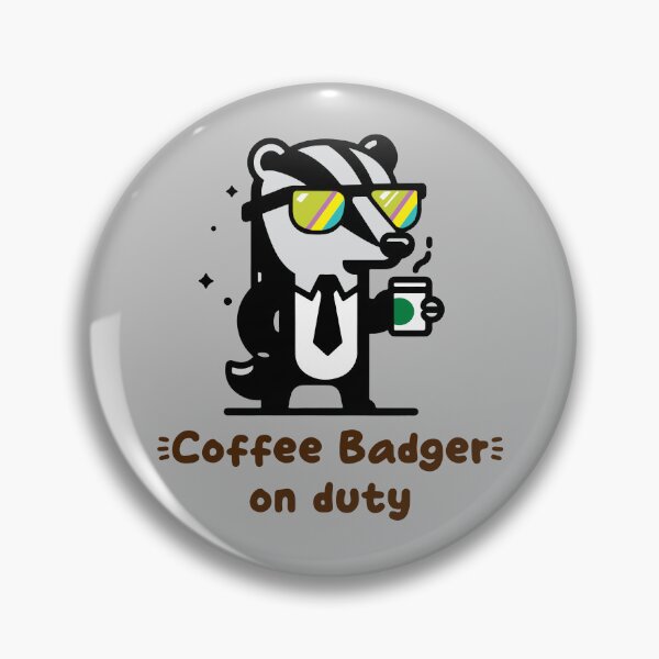 Item preview, Coffee Badger Roaming in the Office designed and sold by everythingisfine.