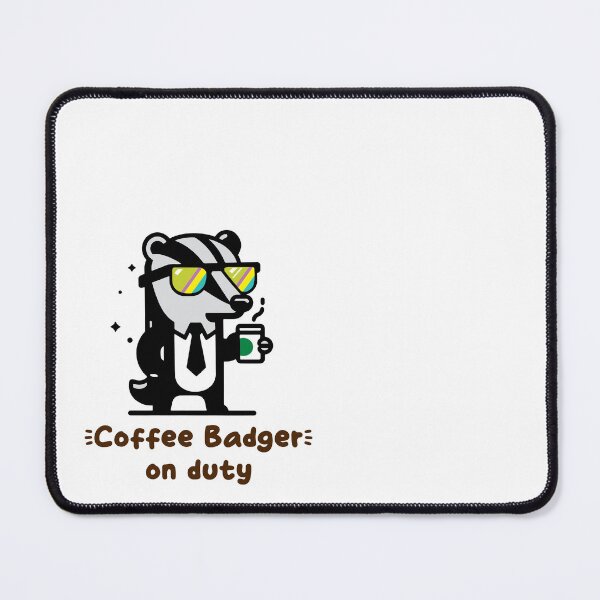 Item preview, Coffee Badger Roaming in the Office designed and sold by everythingisfine.