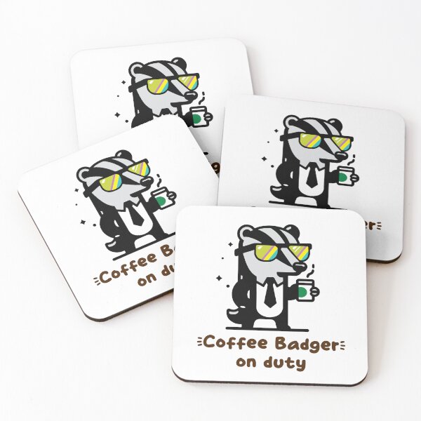 Item preview, Coffee Badger Roaming in the Office designed and sold by everythingisfine.