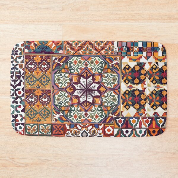 Item preview, Orange Moroccan Tile Pattern designed and sold by Tamas Das.