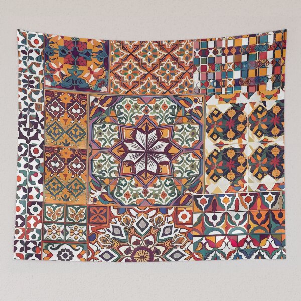 Item preview, Orange Moroccan Tile Pattern designed and sold by Tamas Das.