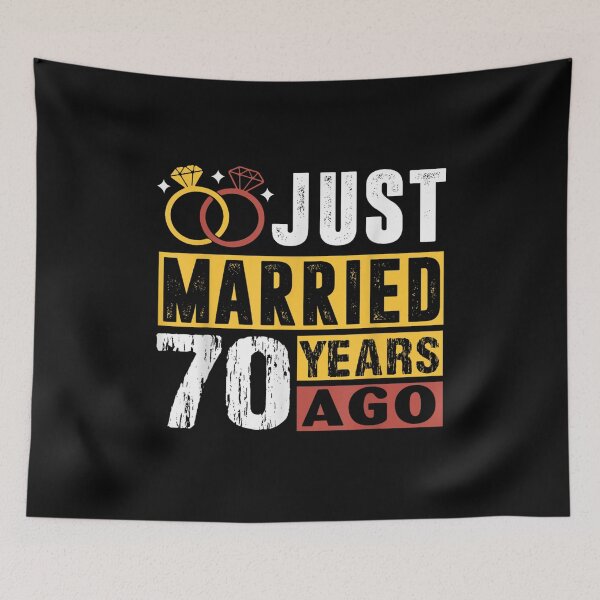 Item preview, Just Married 70 Years Ago designed and sold by skeastore.