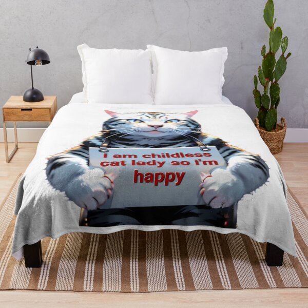 Item preview, I am Single Childless Cat Lady so I am Happy designed and sold by TuyaArts.