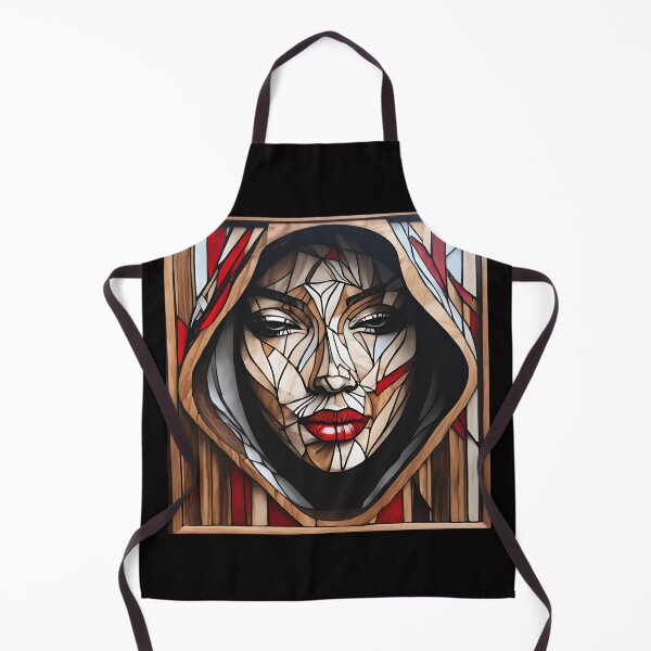 Item preview, Stained Glass Mysterious Woman in a Hood 3D - Graffiti Style Pyrography designed and sold by Monika Turemka.