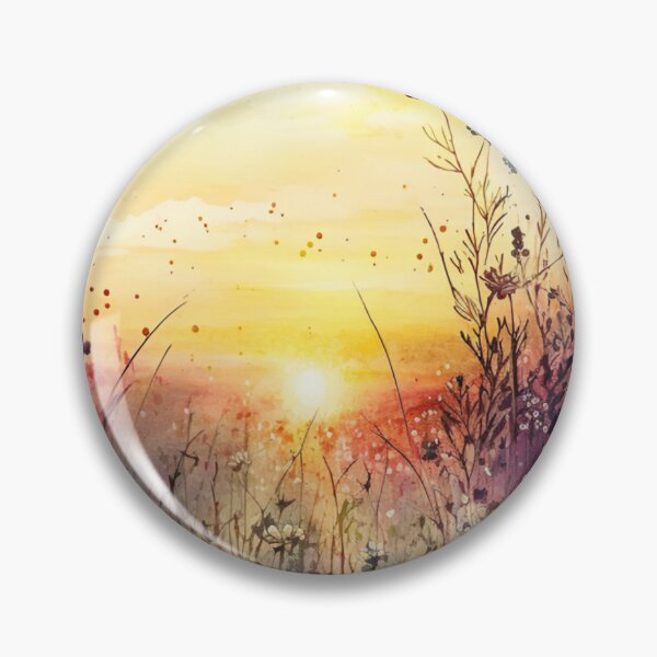 Item preview, Watercolor Wildflower Sunset Artwork designed and sold by AStar17.