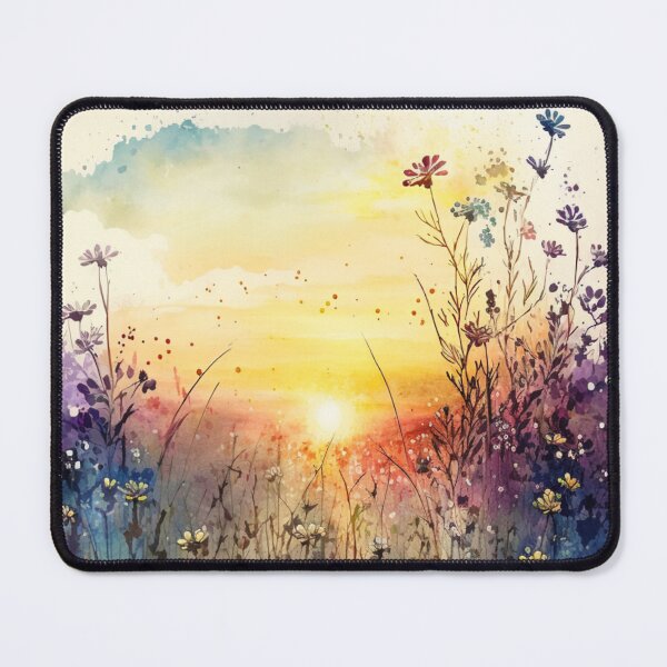 Item preview, Watercolor Wildflower Sunset Artwork designed and sold by AStar17.