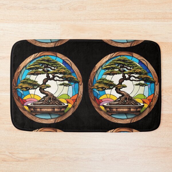 Item preview, Copy of Stained Glass Colours Bonsai Tree 3D - Graffiti Style Pyrography designed and sold by Monika Turemka.