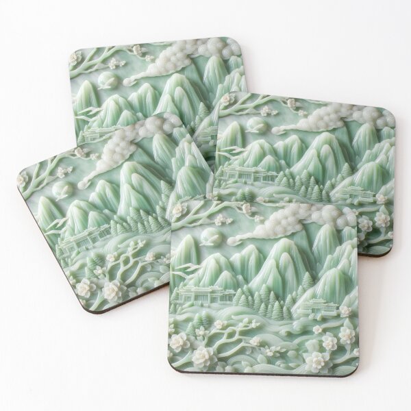 Item preview, Asian Jade Carving Aesthetics  Landscape  designed and sold by DeeCeeFashion.