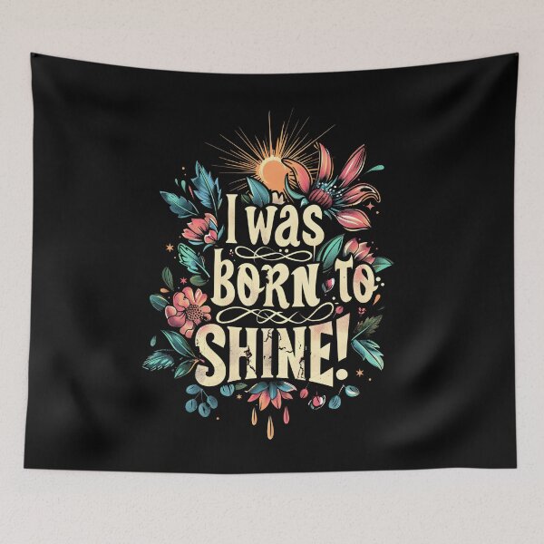 Item preview, Born to Shine - Vintage Calligraphy designed and sold by Bee Happy Creative™.