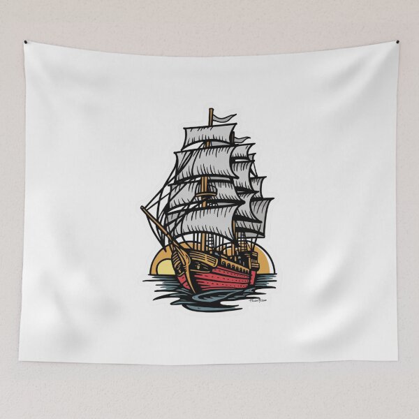 Item preview, Three Masted Sailing Ship designed and sold by Peter Stawicki.