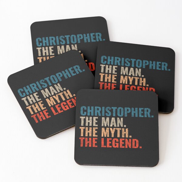 Item preview, Christopher The Man The Myth The legend Christopher Name Retro 70s distress designed and sold by Teelogic.