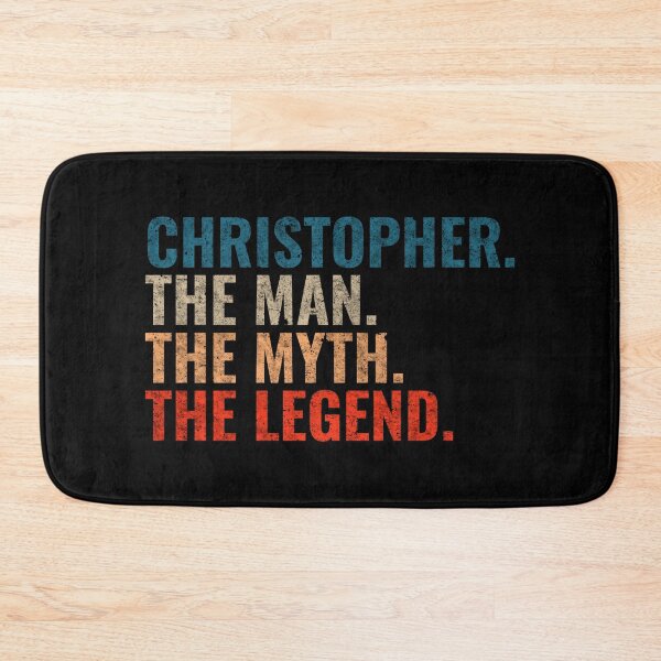 Item preview, Christopher The Man The Myth The legend Christopher Name Retro 70s distress designed and sold by Teelogic.