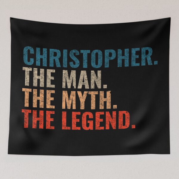 Item preview, Christopher The Man The Myth The legend Christopher Name Retro 70s distress designed and sold by Teelogic.