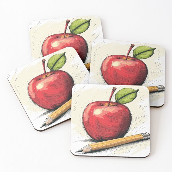 Item preview, Red Apple and Pencil designed and sold by LVSMe.