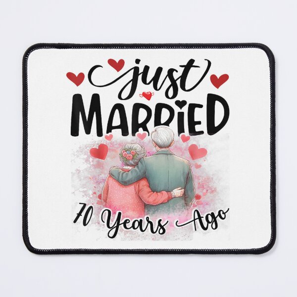 Item preview, Just Married 70 Years Ago designed and sold by skeastore.