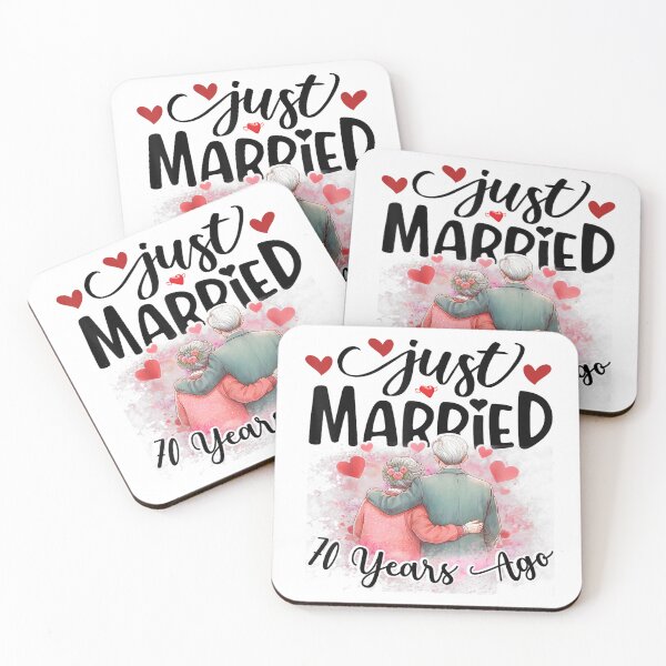 Item preview, Just Married 70 Years Ago designed and sold by skeastore.