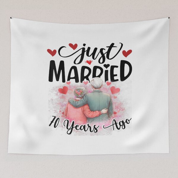 Item preview, Just Married 70 Years Ago designed and sold by skeastore.