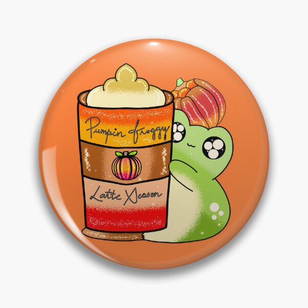 Item preview, Frogg drinking Spicy Pumpkin latte  designed and sold by Quacktails.