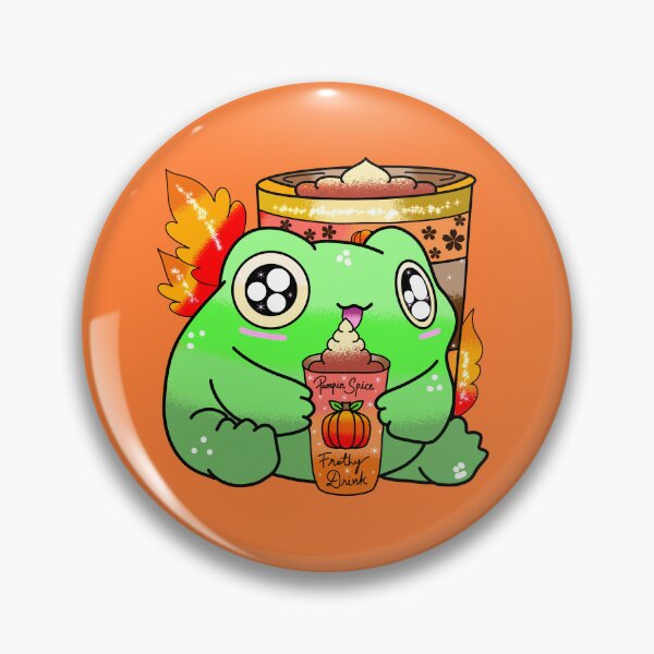 Item preview, Cute Scary frog pumpkin spice latte season designed and sold by Quacktails.