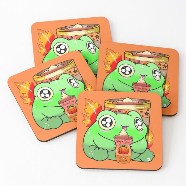 Item preview, Cute Scary frog pumpkin spice latte season designed and sold by Quacktails.