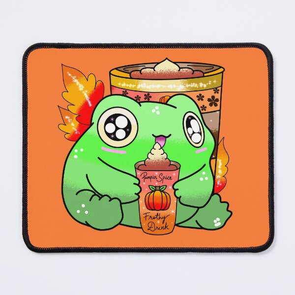 Item preview, Cute Scary frog pumpkin spice latte season designed and sold by Quacktails.