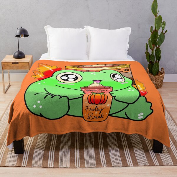 Item preview, Cute Scary frog pumpkin spice latte season designed and sold by Quacktails.