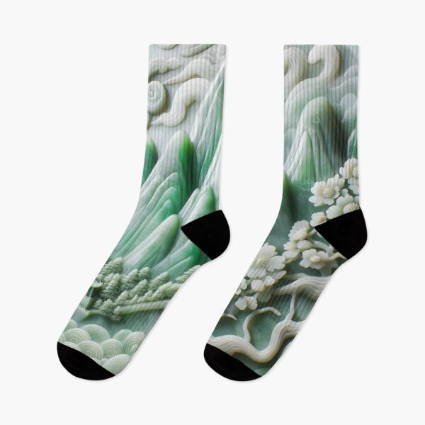 Item preview, Asian Jade Carving Landscape designed and sold by DeeCeeFashion.