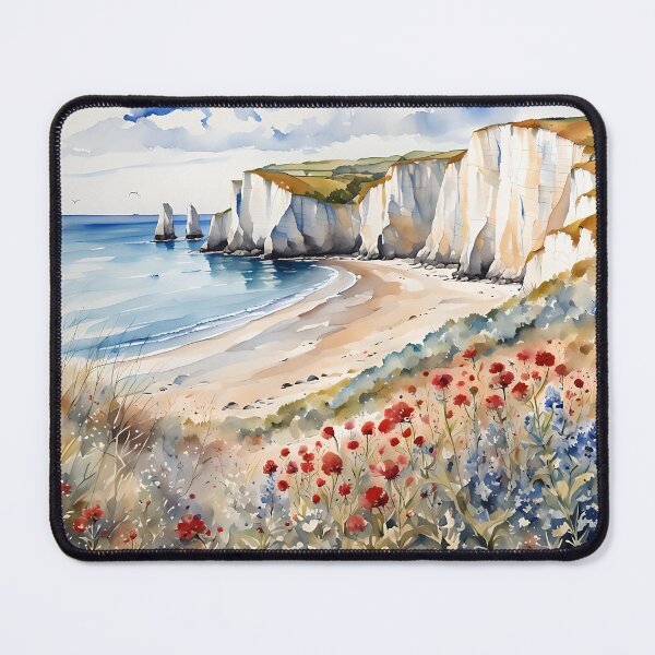 Item preview, Enchanting English Cove, Beach, and Wildflowers designed and sold by Country-Artist.