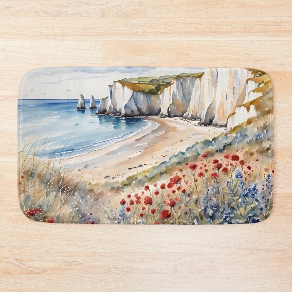 Item preview, Enchanting English Cove, Beach, and Wildflowers designed and sold by Country-Artist.