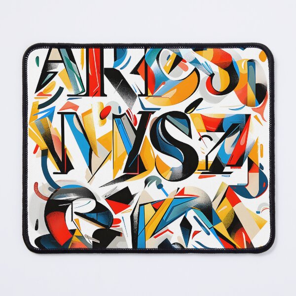 Item preview, Generate a bold and artistic alphabet from A to Z, with each letter formed using abstract. designed and sold by JsKpY.