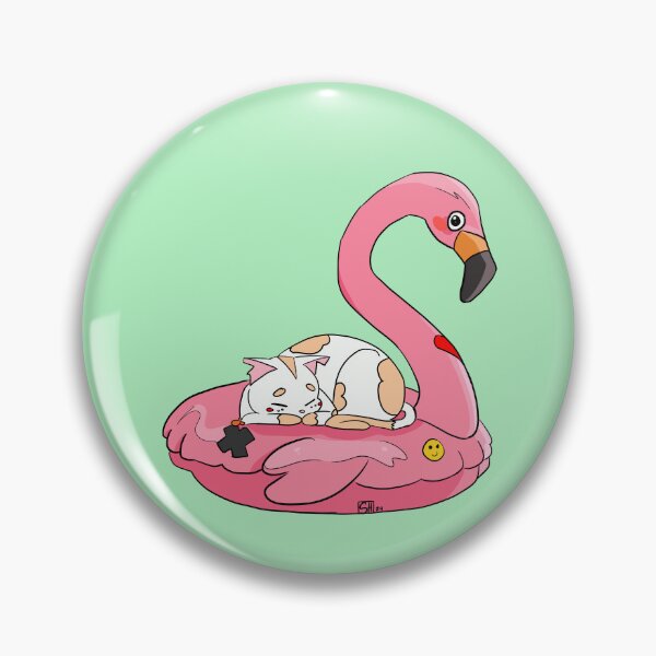 Item preview, Flamingo and kitty  designed and sold by SheboahArt.