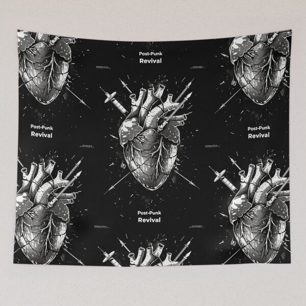 Item preview, Heart with "Post-punk revival" Text in Graffiti Style designed and sold by Piotrek0001.