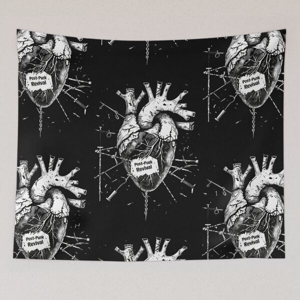 Item preview, Heart with "Post-punk revival" Text in Graffiti Style designed and sold by Piotrek0001.