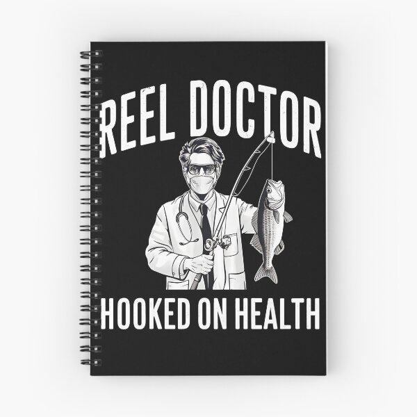Item preview, Hooked on Health Funny Fishing Doctor designed and sold by HeadTurningArt.