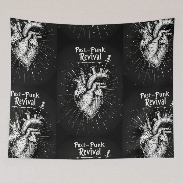 Item preview, Heart with "Post-punk revival" Text in Graffiti Style designed and sold by Piotrek0001.
