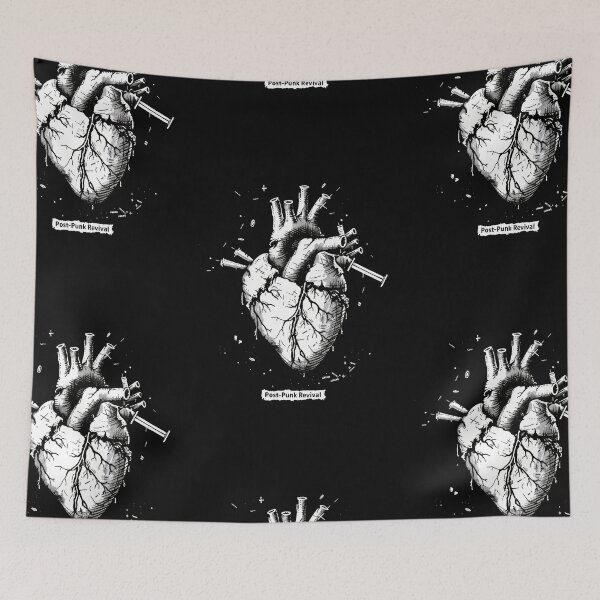Item preview, Heart with "Post-punk revival" Text in Graffiti Style designed and sold by Piotrek0001.