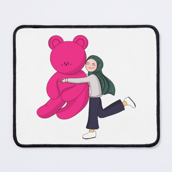 Item preview, hijab with pink bear designed and sold by shinoportogis.