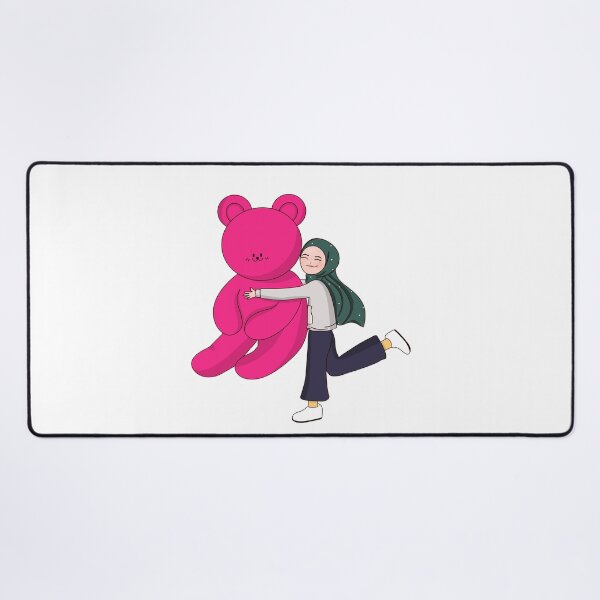Item preview, hijab with pink bear designed and sold by shinoportogis.