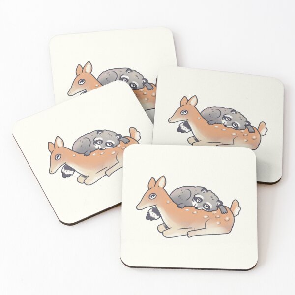 Item preview, Deer and raccoon friends  designed and sold by Artofmayara.
