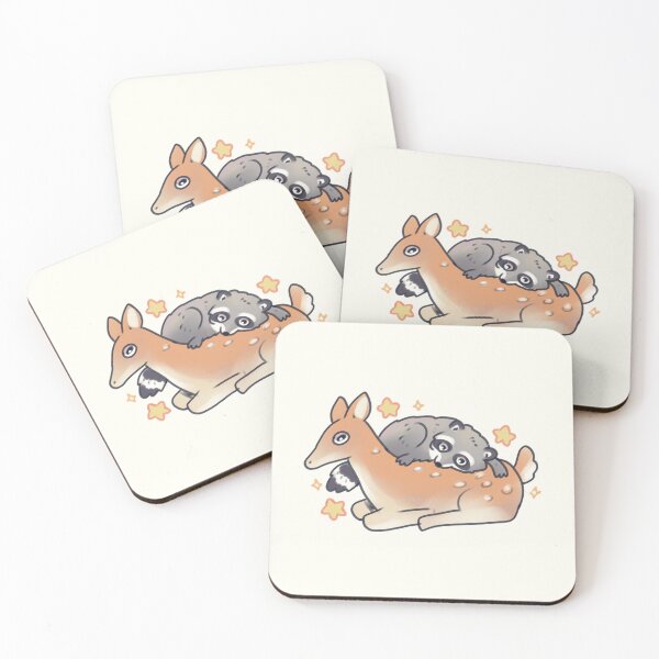 Item preview, Cute Deer and raccoon friends  designed and sold by Artofmayara.