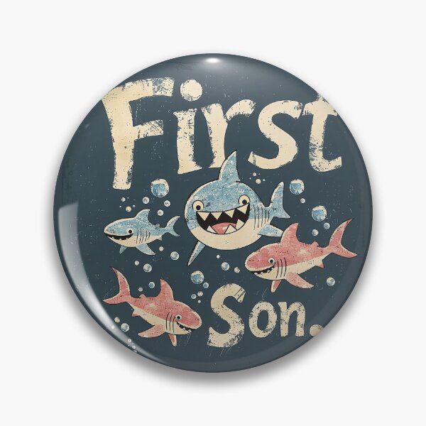 Item preview, First Son - Vintage Baby family Shark designed and sold by Bee Happy Creative™.