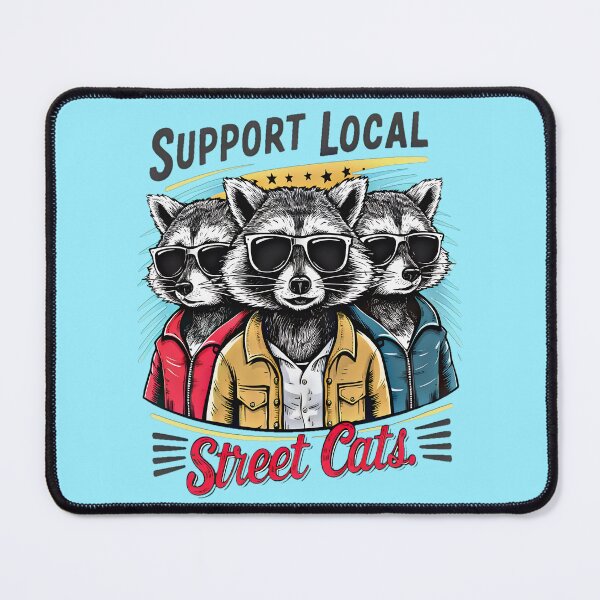 Item preview, Support Local Street Cats: Cute Raccoon Gang designed and sold by AlphaTeez.