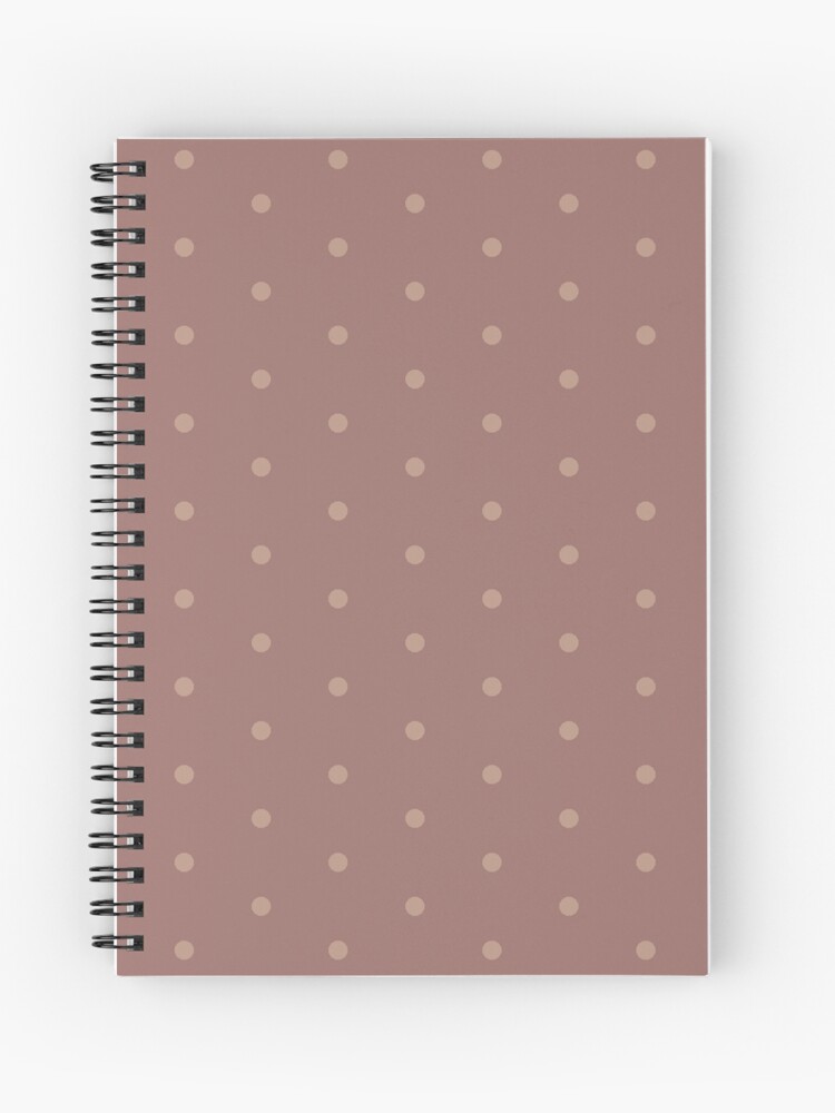 Journal, Geometric Warm Neutrals Tuscany Polka Dots On Burlwood designed and sold by Triplicate Limited